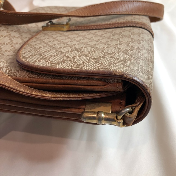 Celine Beige Macadam Crossbody Bag Sku#83973 - Picture 3 of 15